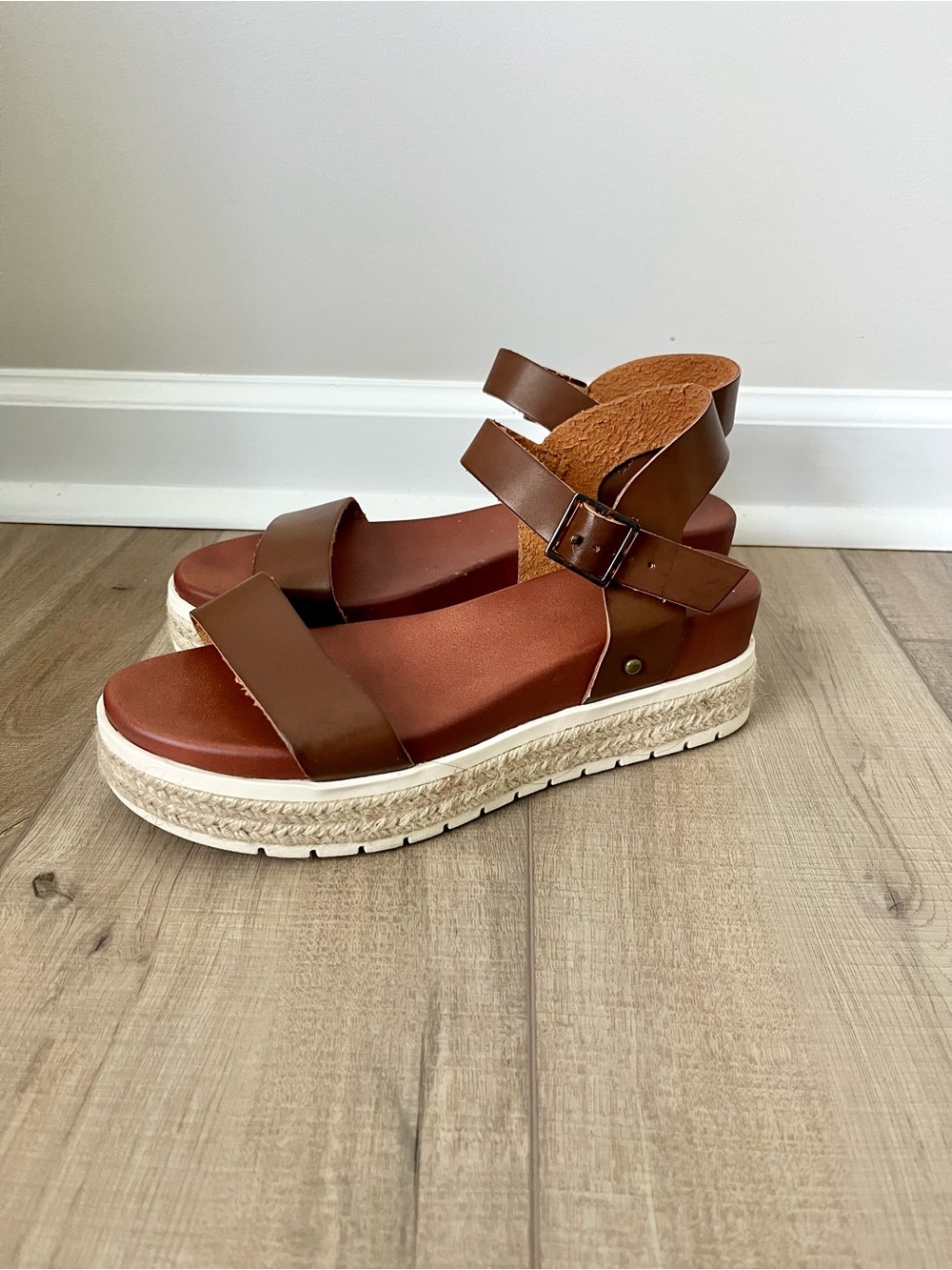 MIA Kiera Brown Platform Espadrille Sandals, 9 - Picture 2 of 6